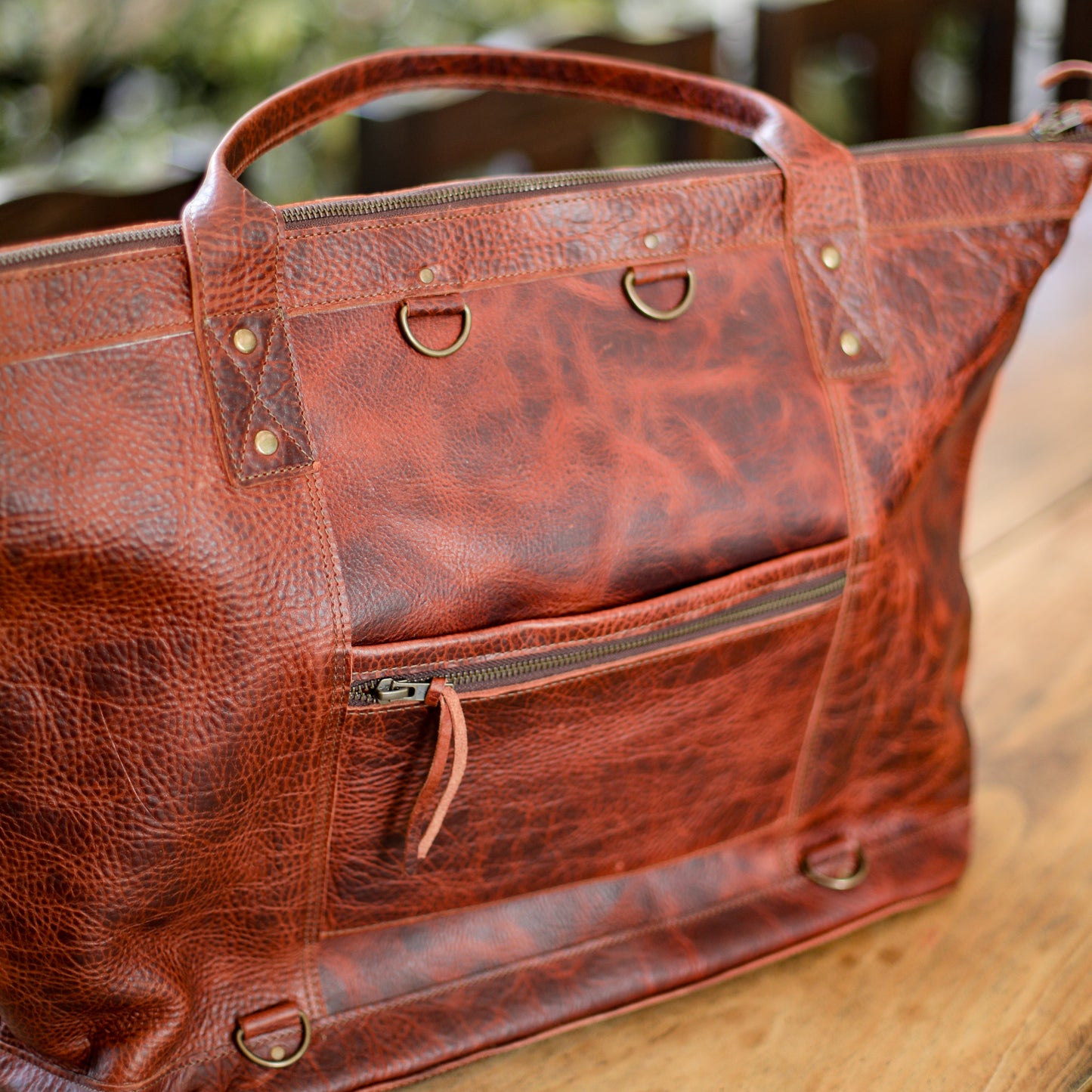 UPDATED PERFECT WEEKENDER - FULL LEATHER - COPPER