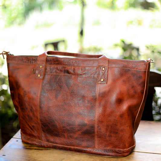UPDATED PERFECT WEEKENDER - FULL LEATHER - COPPER