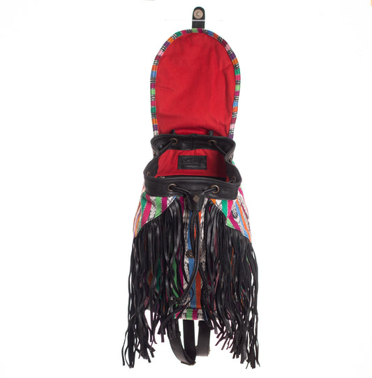 FRINGE BACKPACK - OOAK CORTE - BLACK - NO. 28126
