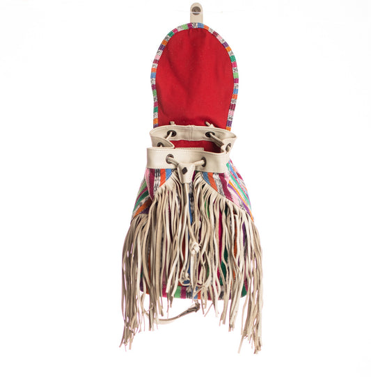 FRINGE BACKPACK - OOAK CORTE - BONE - NO. 28132