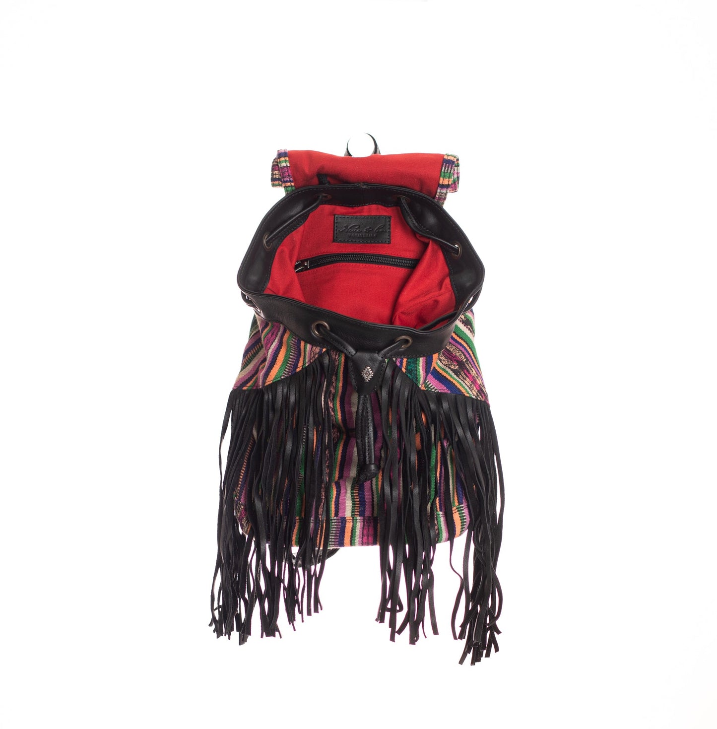 FRINGE BACKPACK - OOAK CORTE - BLACK - NO. 28064