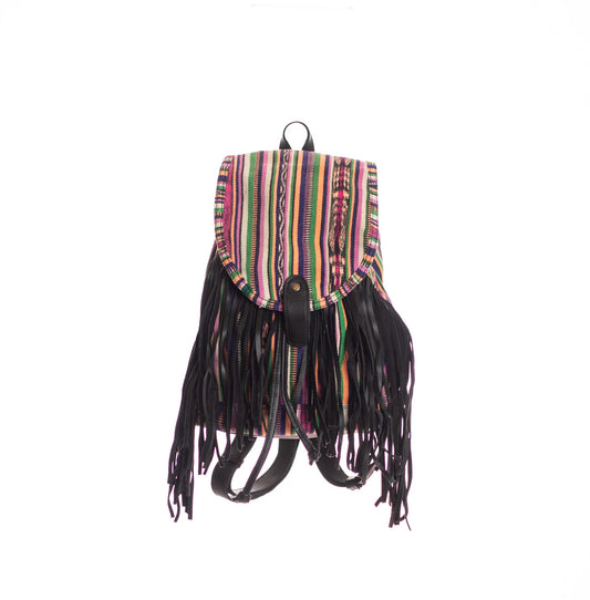 FRINGE BACKPACK - OOAK CORTE - BLACK - NO. 28064