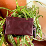 DOUBLE CLUTCH + VIVI STRAP SET - FULL LEATHER - VINO TINTO