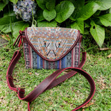 SIGNATURE EDITION DOUBLE CLUTCH SET - OOAK HUIPIL - VINO TINTO - NO. 202361