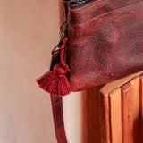 DOUBLE CLUTCH + VIVI STRAP SET - FULL LEATHER - VINO TINTO