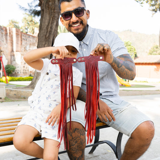 DIAMANTE FRINGE TASSEL - SAFFRON - SET OF 2