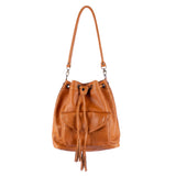 SIGNATURE EDITION DRAWSTRING BUCKET BAG - FULL LEATHER - DUNA AMARILLA