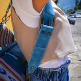 DOUBLE BUCKLE BACKPACK STRAP SET - CERULEAN