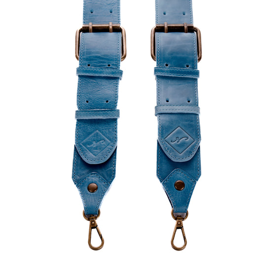 DOUBLE BUCKLE BACKPACK STRAP SET - CERULEAN