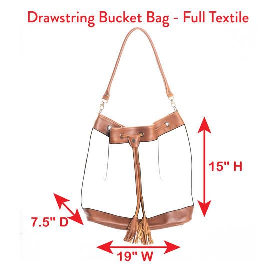Custom Made to Order - Drawstring Bucket Bag