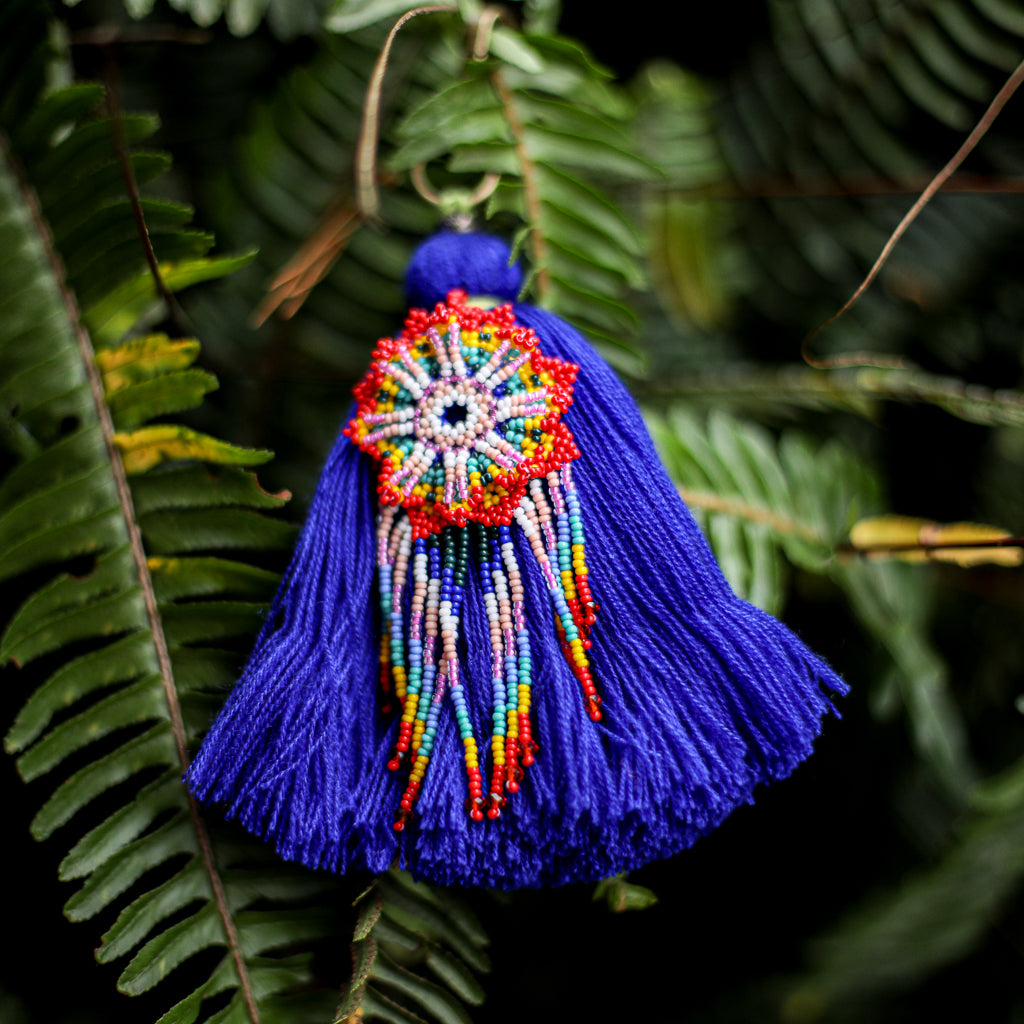 CLASSIC TASSEL - BEADED FLOWER CHARM - NO. 200252