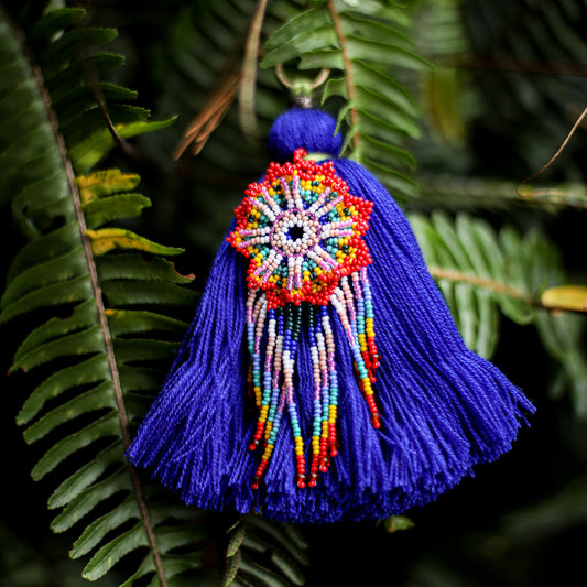 CLASSIC TASSEL - BEADED FLOWER CHARM - NO. 200252