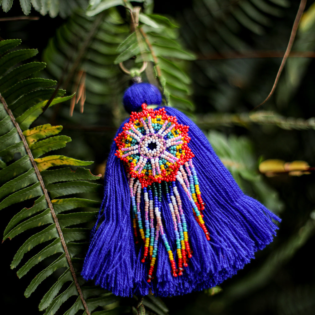 CLASSIC TASSEL - BEADED FLOWER CHARM - NO. 200252