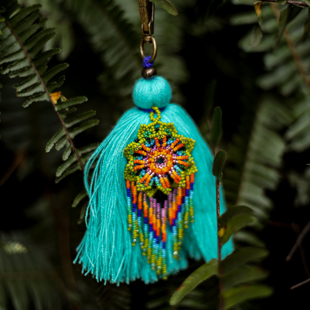CLASSIC TASSEL - BEADED FLOWER CHARM - NO. 200273