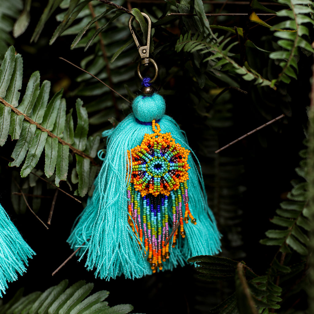 CLASSIC TASSEL - BEADED FLOWER CHARM - NO. 200272