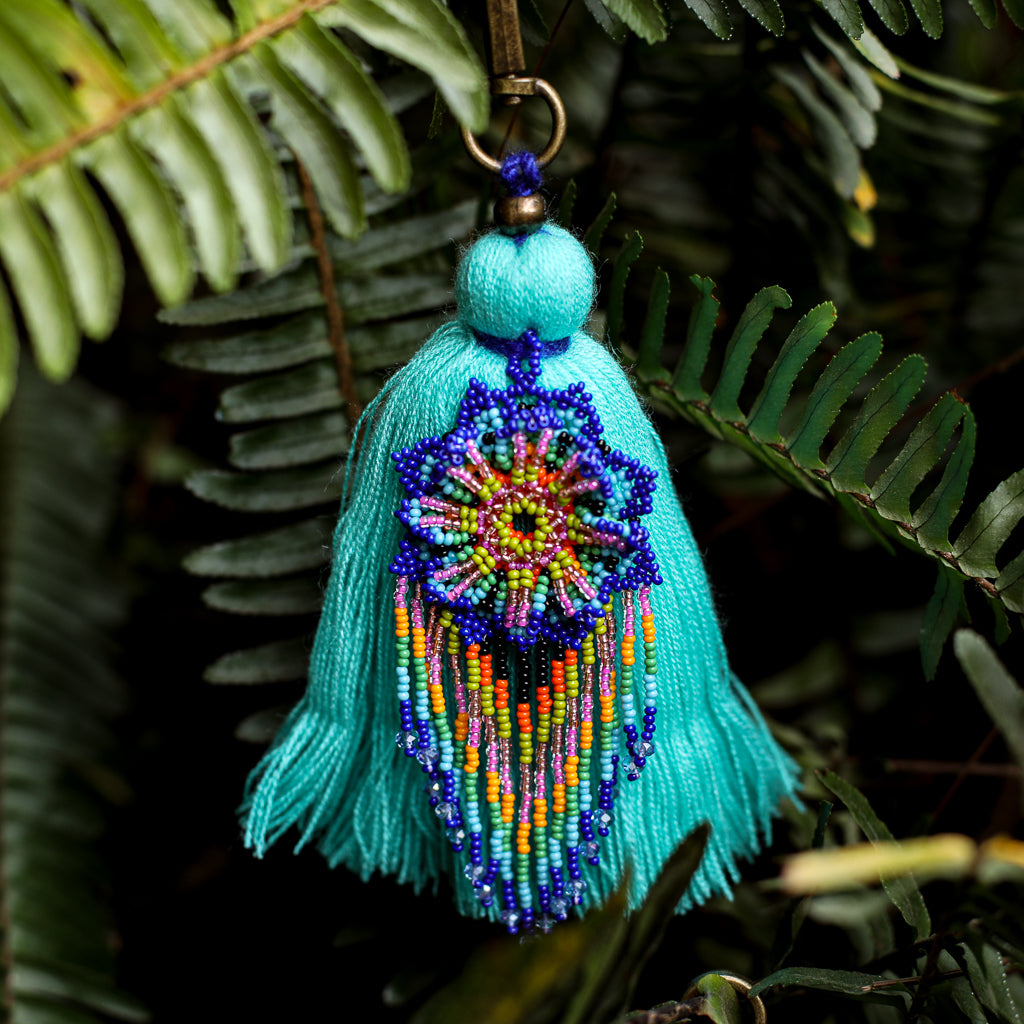 CLASSIC TASSEL - BEADED FLOWER CHARM - NO. 200271