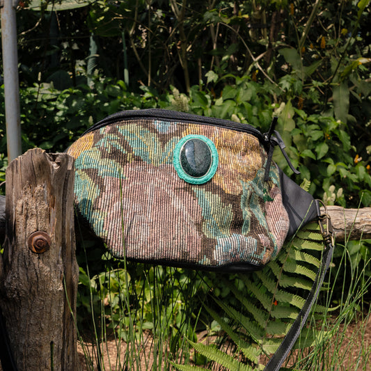 EL DON MANNY PACK WITH JADE - OOAK HUIPIL - BLACK - NO. 15541
