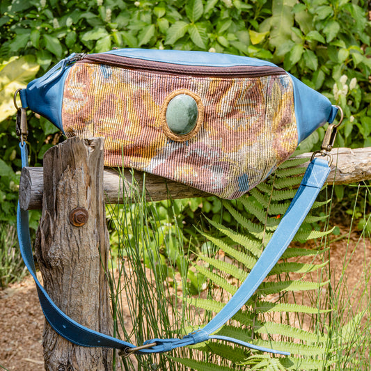 EL DON MANNY PACK WITH JADE - OOAK HUIPIL - CERULEAN - NO. 15539