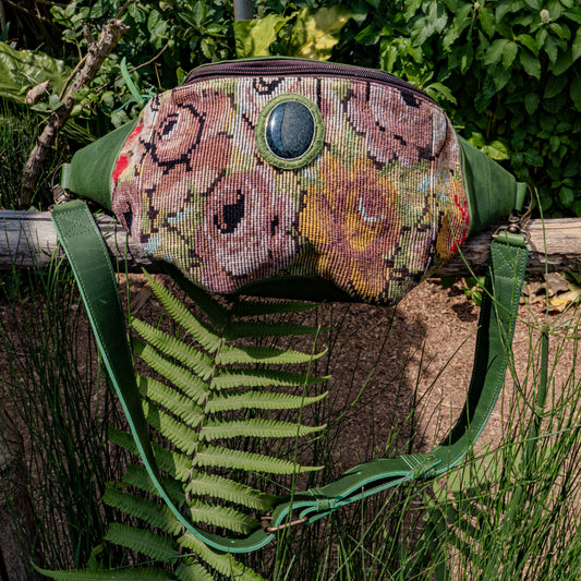 EL DON MANNY PACK WITH JADE - OOAK HUIPIL - EMERALD - NO. 15542
