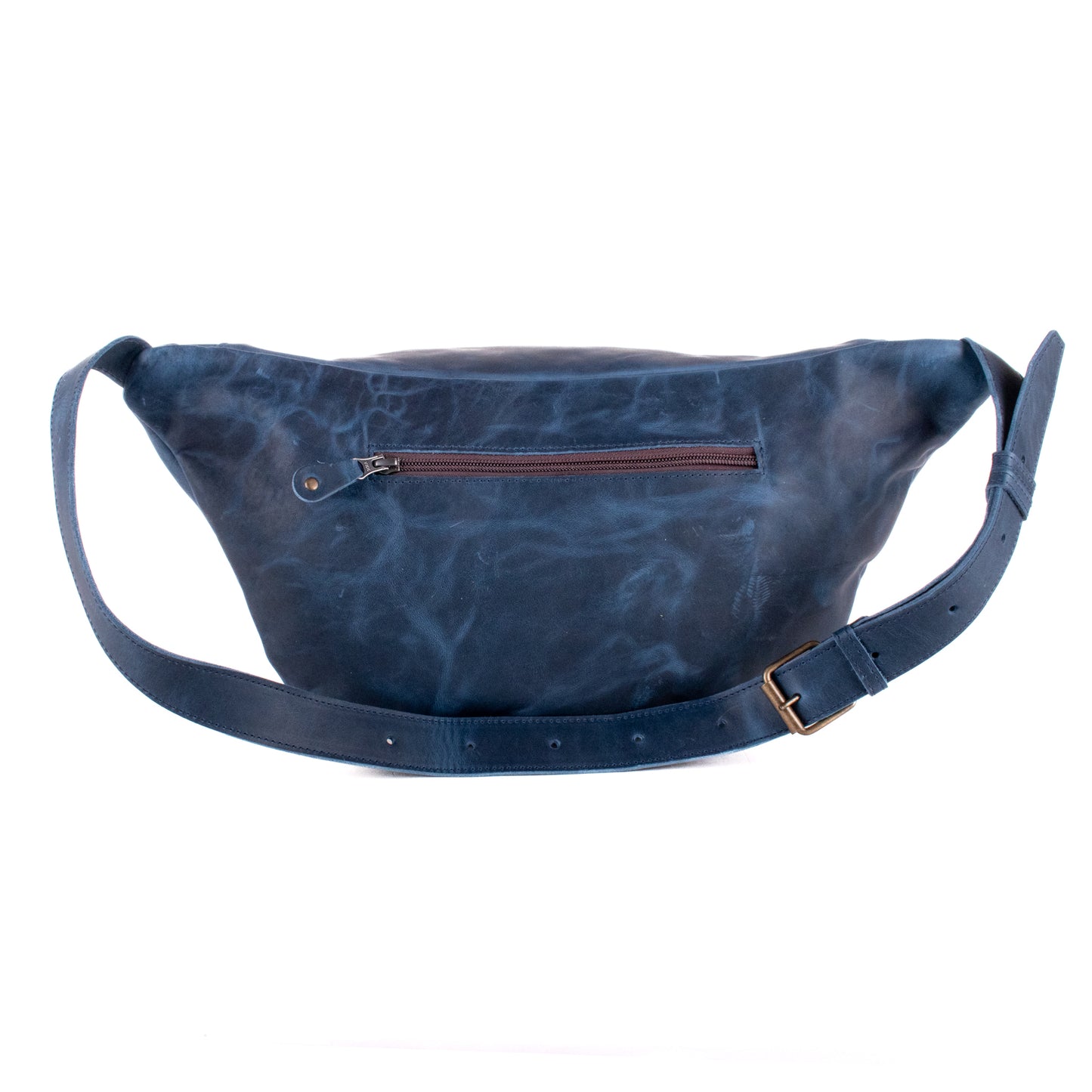 ETHAN BAG - FULL LEATHER - NAVY