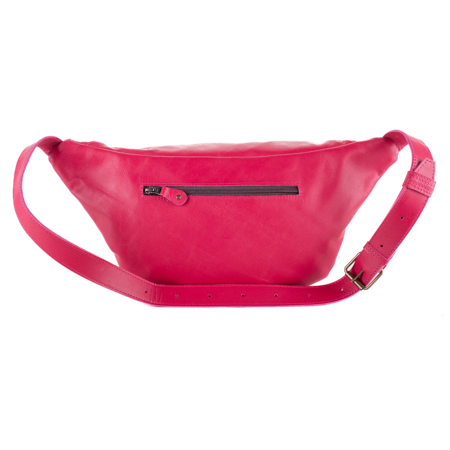 ETHAN BAG - FULL LEATHER - RASPBERRY