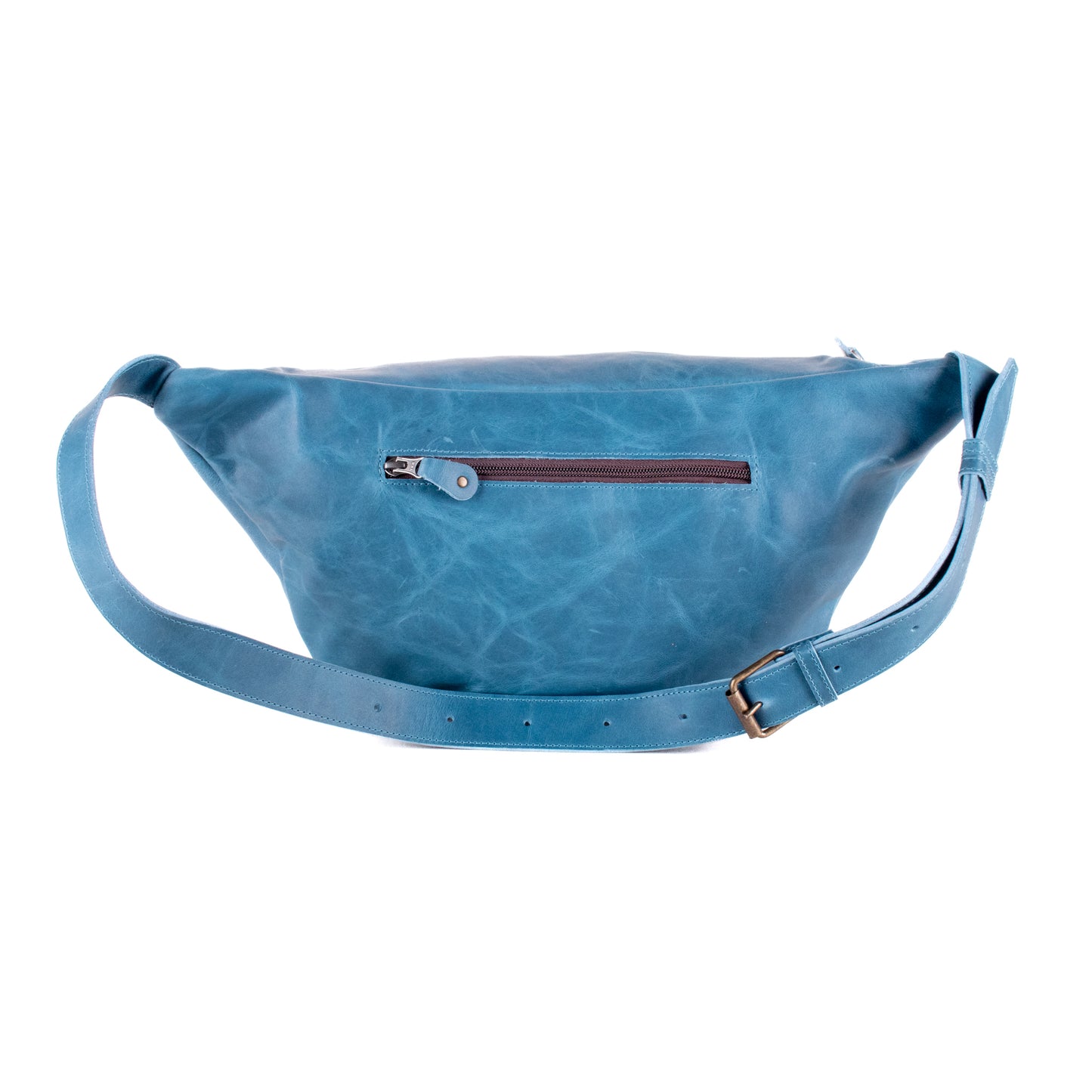 ETHAN BAG - FULL LEATHER - CERULEAN
