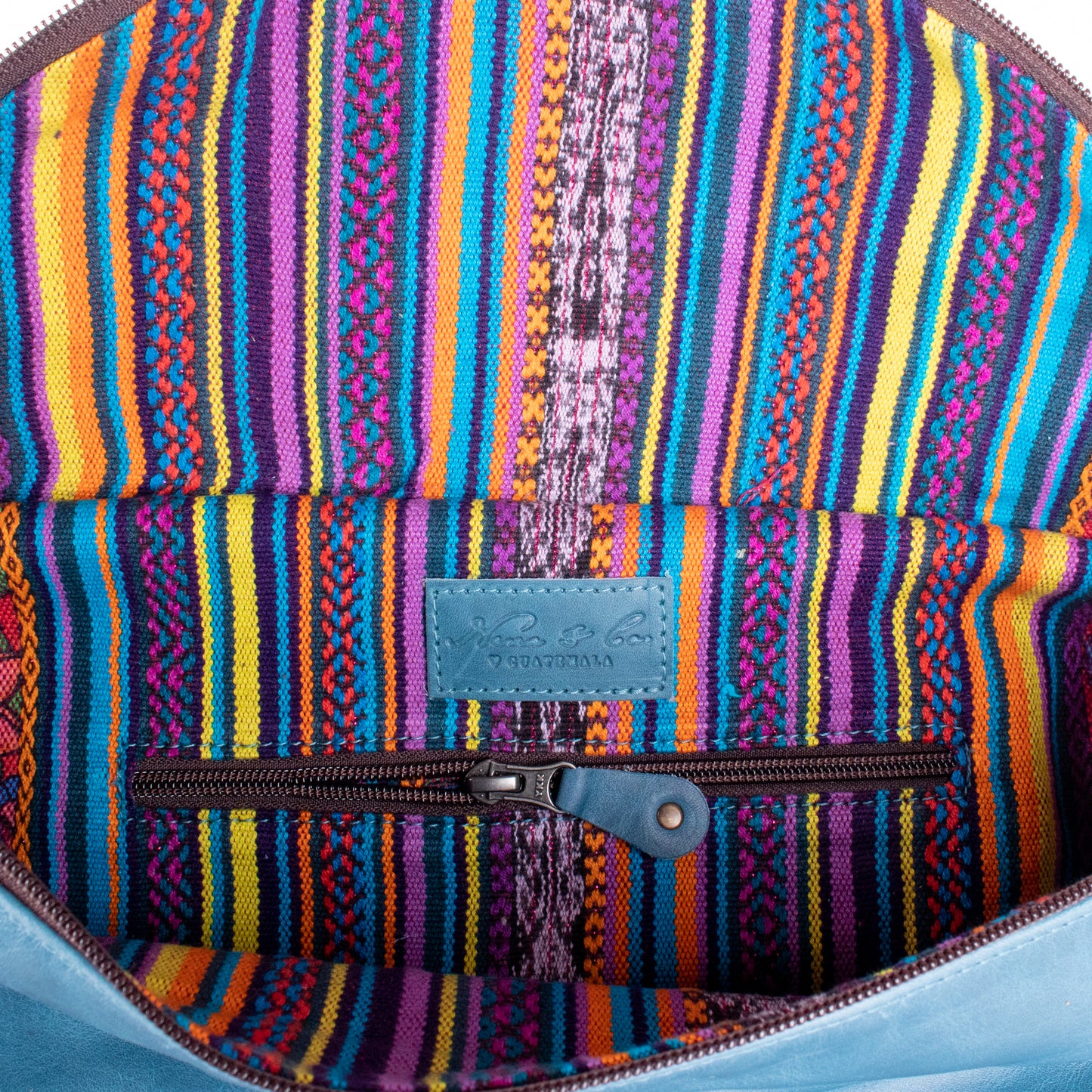 ETHAN BAG - FULL LEATHER - CERULEAN