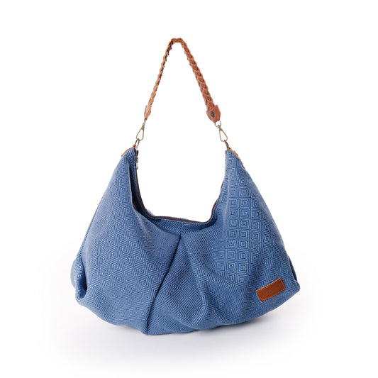 EXPEDITION BAG - MEDIUM - NAVY SUNSET - CAFE LEATHER