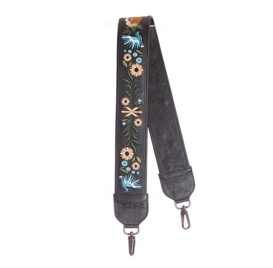 BAG STRAP - 10 YEAR ANNIVERSARY - MACHINE EMBROIDERED - AZURE