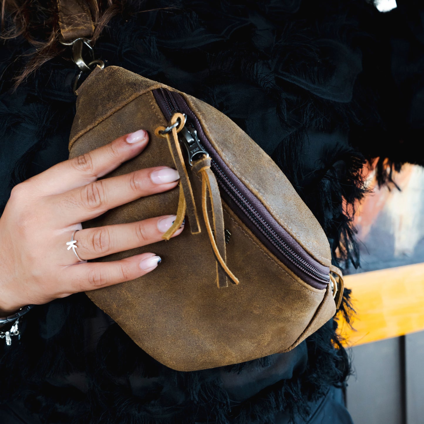 FANCY POUCH - FULL LEATHER - TEXAS