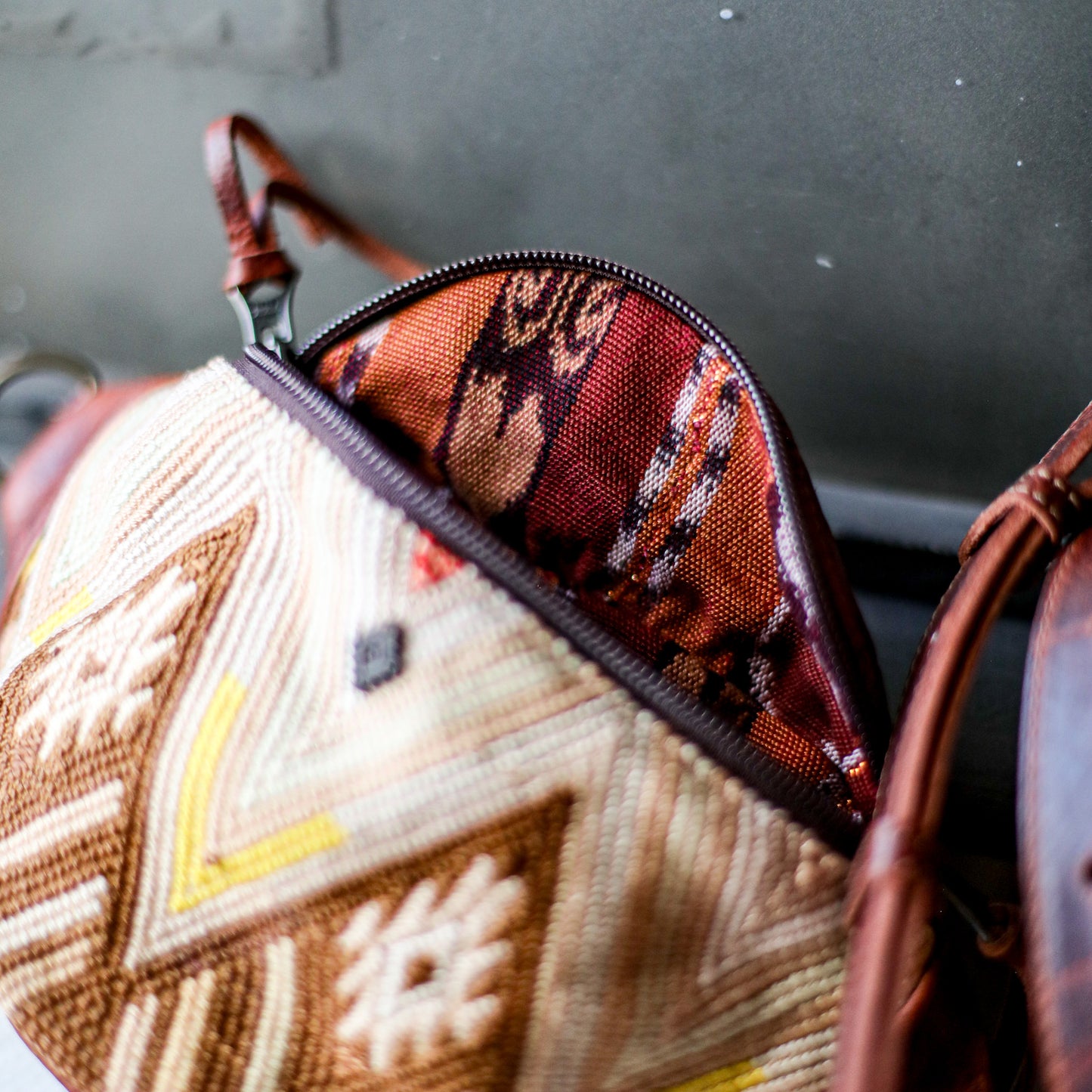 FANCY POUCH - OOAK HUIPIL - COPPER - NO. 18991