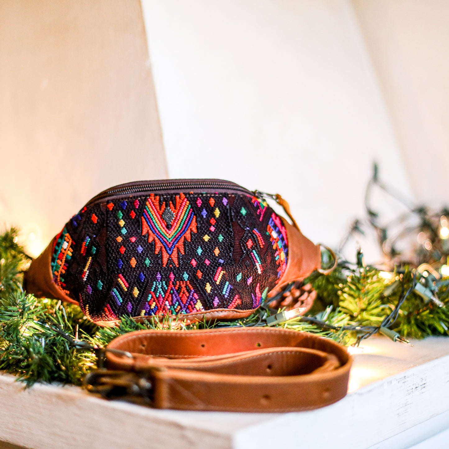 FANCY POUCH - OOAK HUIPIL - CAFE - NO. 18973