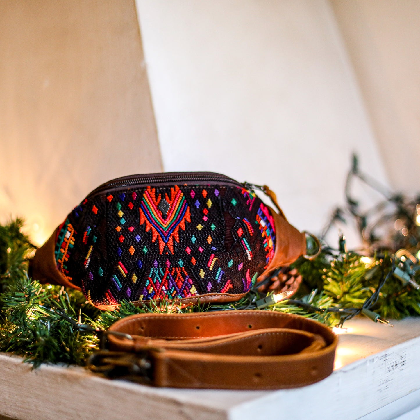 FANCY POUCH - OOAK HUIPIL - CAFE - NO. 18973