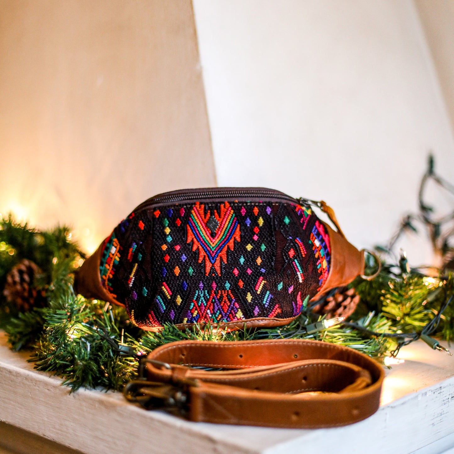 FANCY POUCH - OOAK HUIPIL - CAFE - NO. 18973