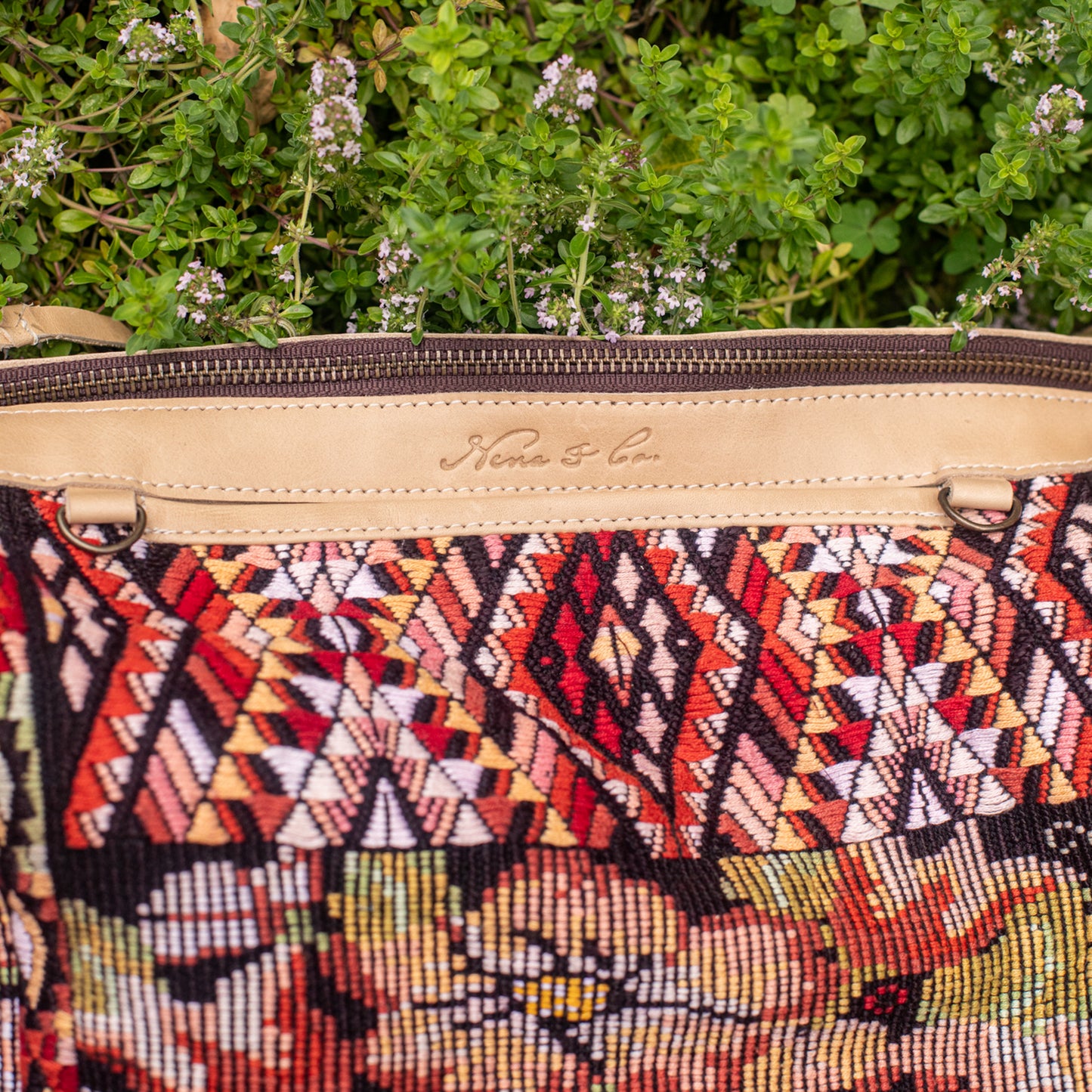 BEATRIZ CDB + DIAMANTE STRAP - OOAK HUIPIL - LATTE - NO. 17232