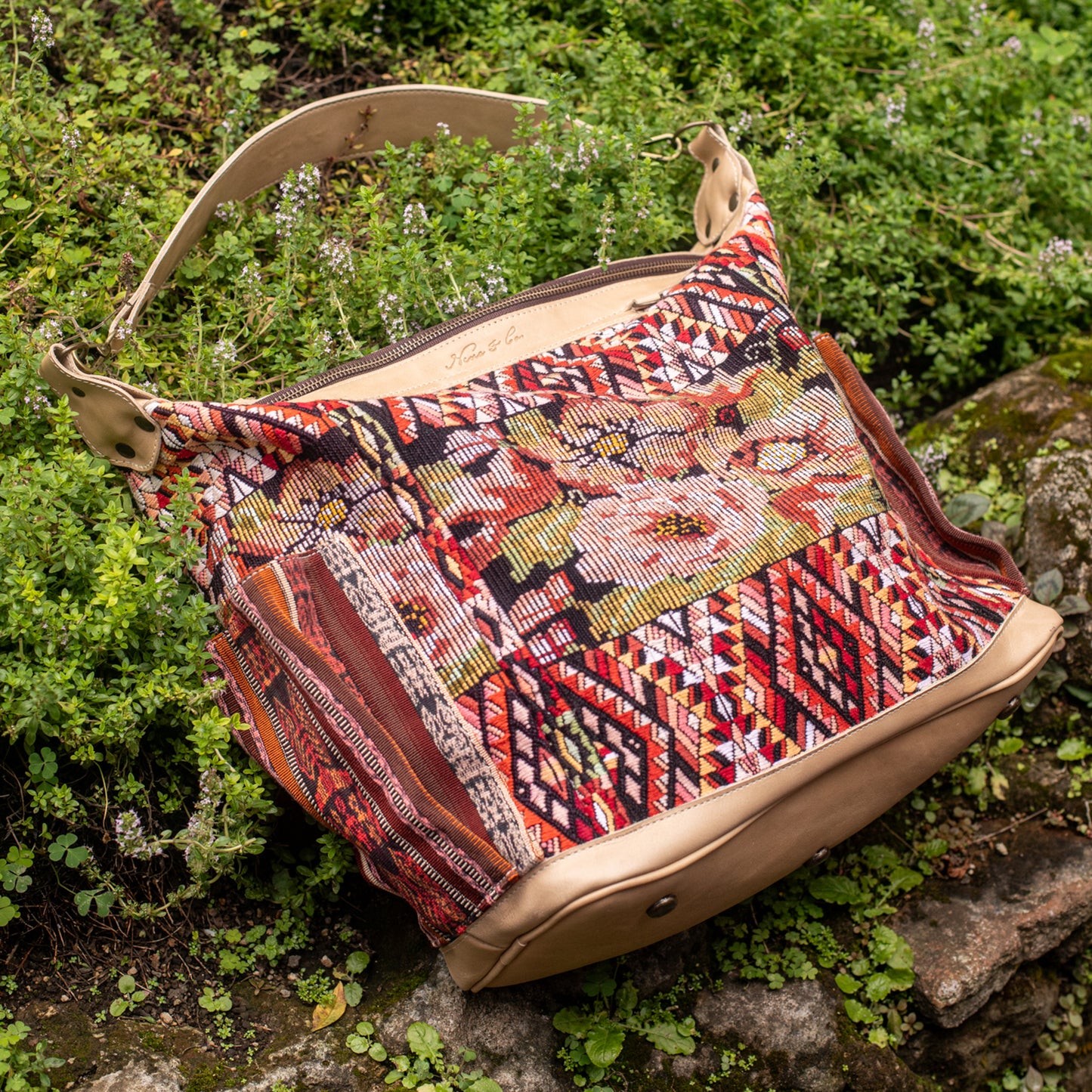BEATRIZ CDB + DIAMANTE STRAP - OOAK HUIPIL - LATTE - NO. 17232