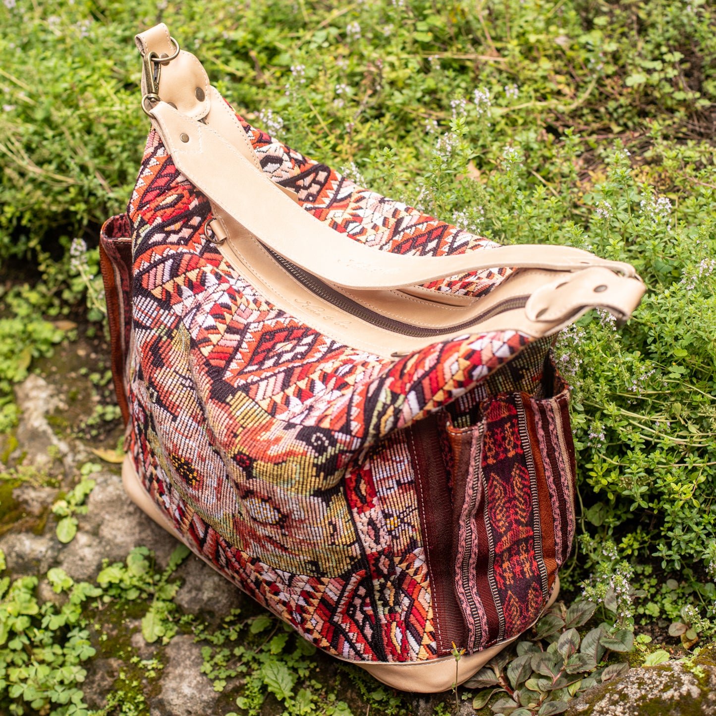 BEATRIZ CDB + DIAMANTE STRAP - OOAK HUIPIL - LATTE - NO. 17232