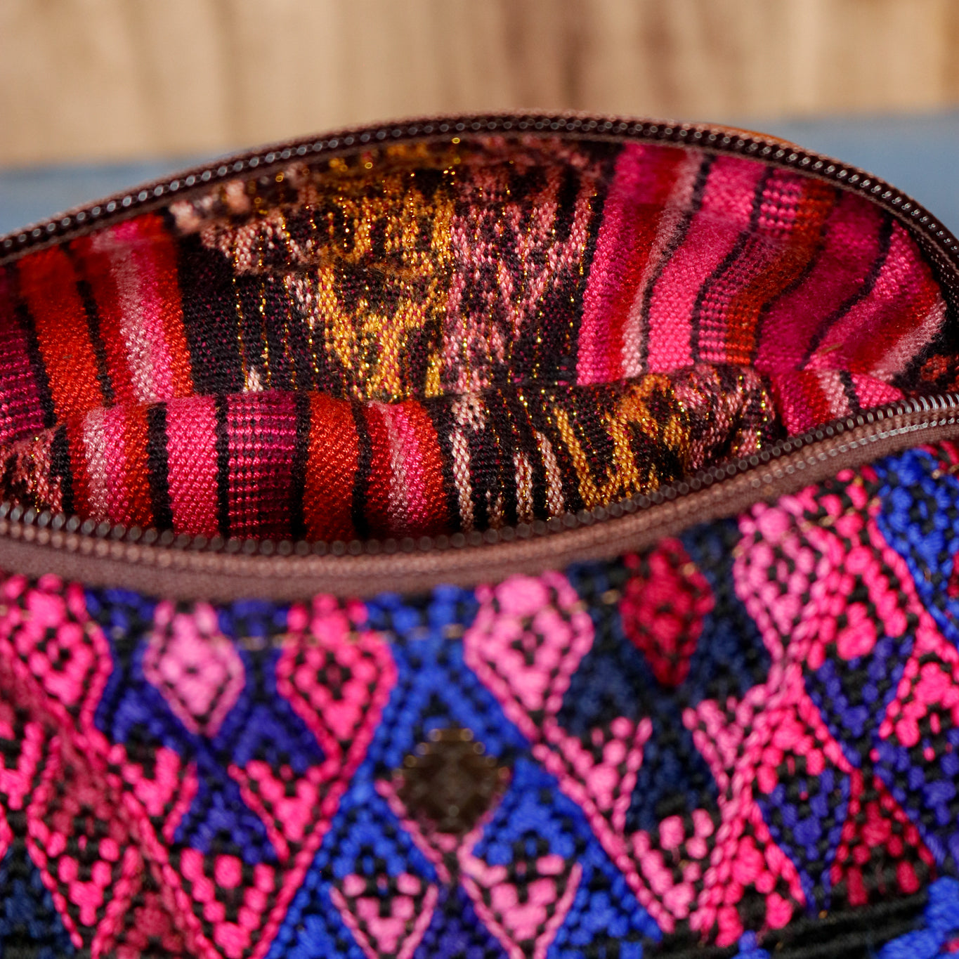 FANCY POUCH - OOAK HUIPIL - CAFE - NO. 16336