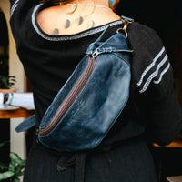 FANCY PACK - FULL LEATHER - NAVY