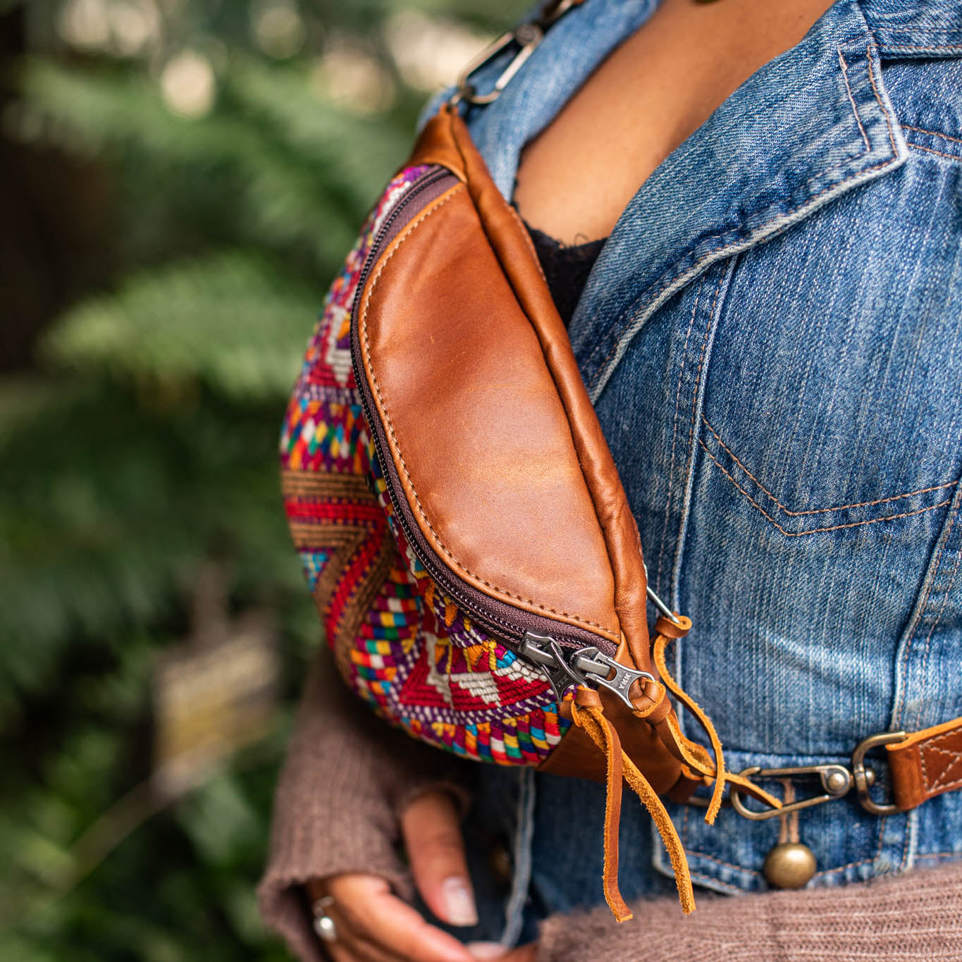 FANCY POUCH - OOAK HUIPIL - CAFE - NO. 17221