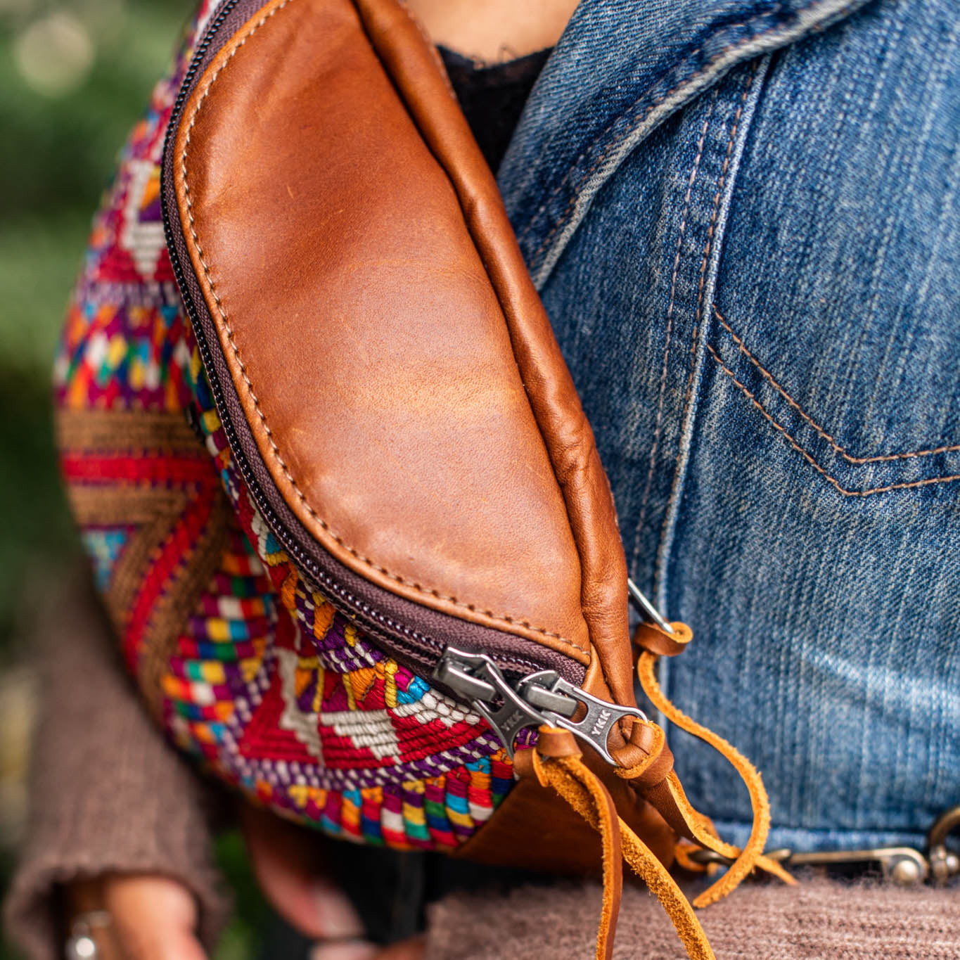 FANCY POUCH - OOAK HUIPIL - CAFE - NO. 17221