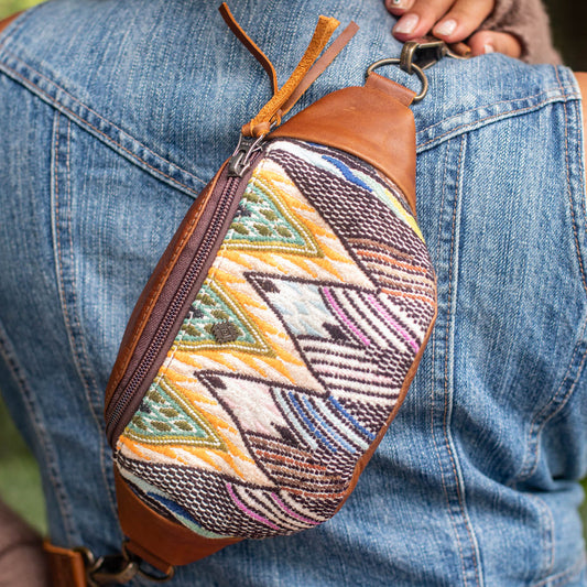 FANCY POUCH - OOAK HUIPIL - CAFE - NO. 17218
