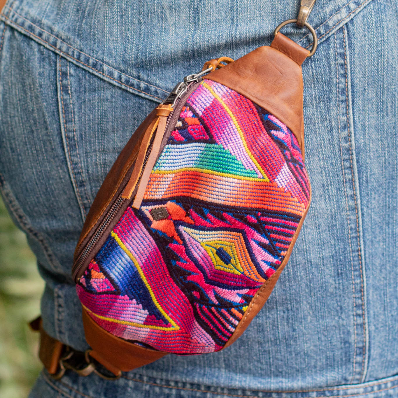 FANCY POUCH - OOAK HUIPIL - CAFE - NO. 17212