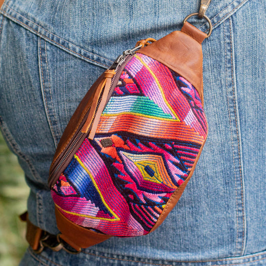 FANCY POUCH - OOAK HUIPIL - CAFE - NO. 17212