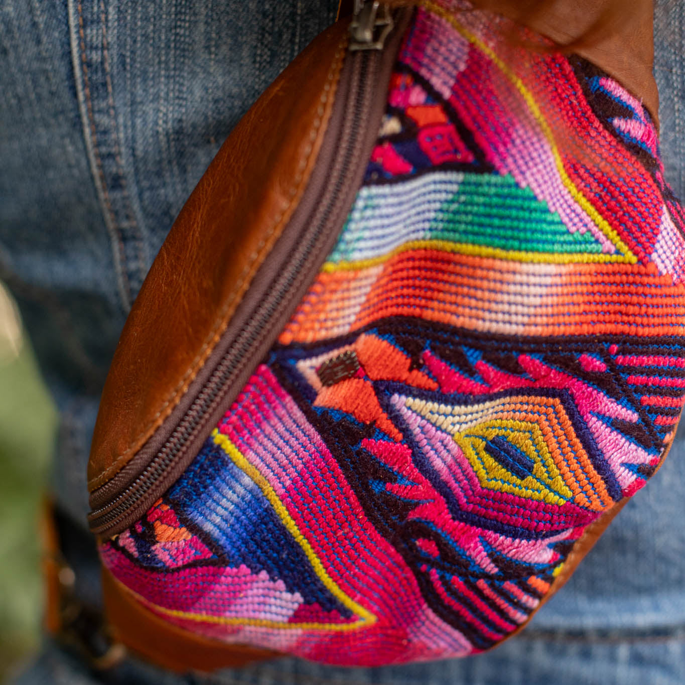 FANCY POUCH - OOAK HUIPIL - CAFE - NO. 17212