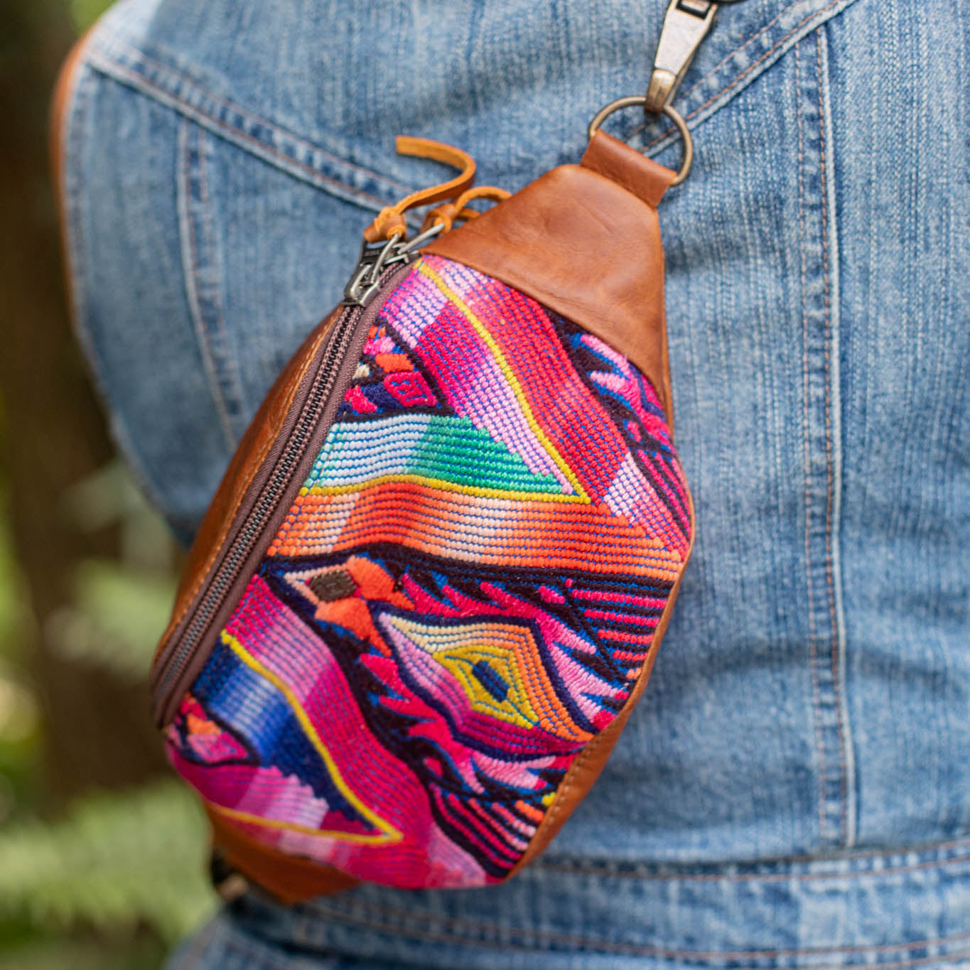 FANCY POUCH - OOAK HUIPIL - CAFE - NO. 17212