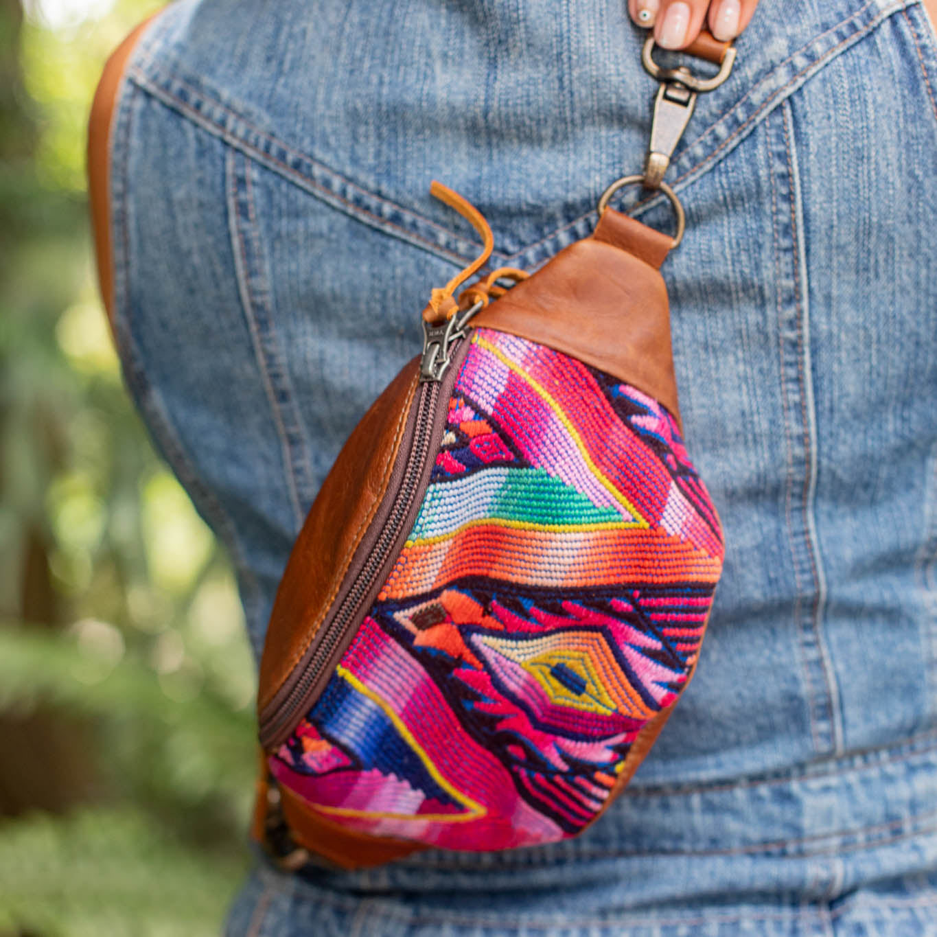 FANCY POUCH - OOAK HUIPIL - CAFE - NO. 17212