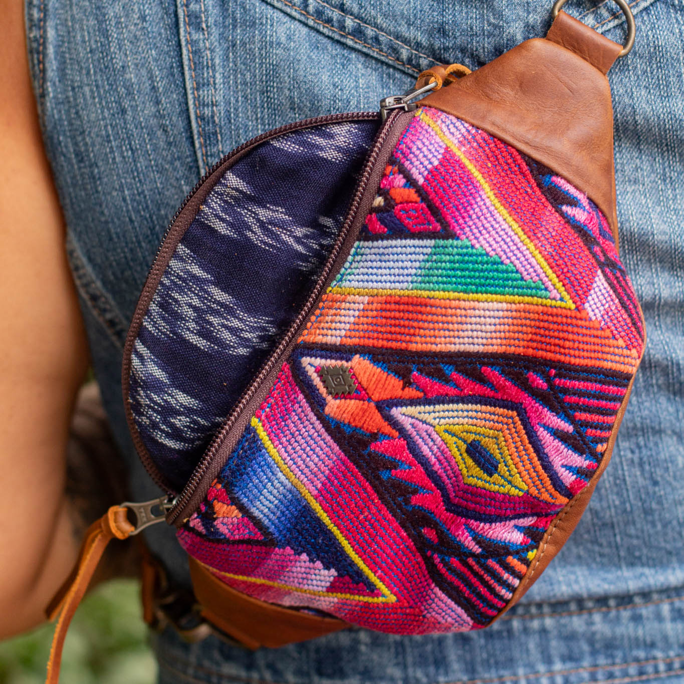 FANCY POUCH - OOAK HUIPIL - CAFE - NO. 17212