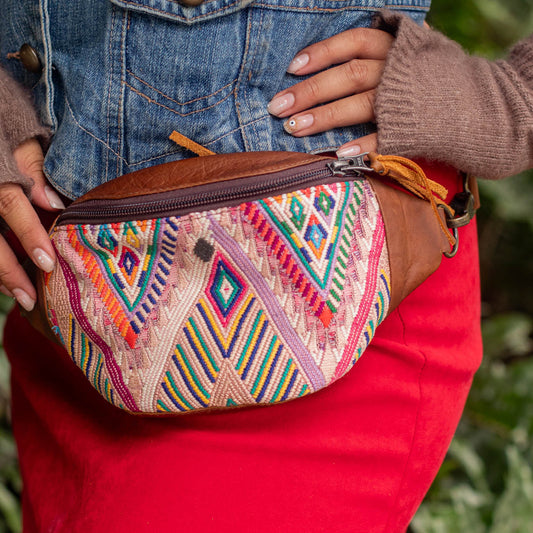 FANCY POUCH - OOAK HUIPIL - CAFE - NO. 17215