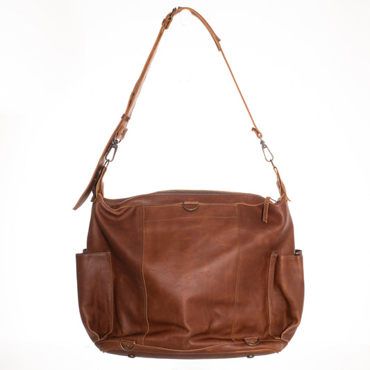 BEATRIZ CONVERTIBLE DAY BAG - MEDIUM - FULL LEATHER - CAFE